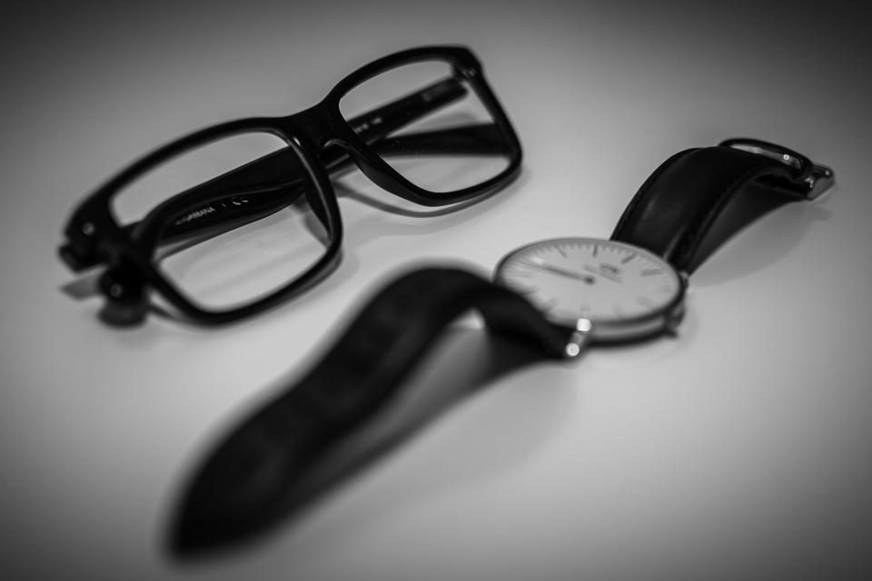 Illustrative photograph of eyeglasses Watch
